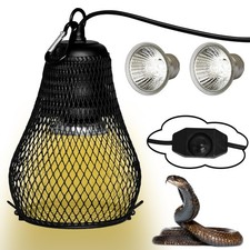 Reptile Heat Lamp,Reptile Light Heater Guard Basking Heater Lamp with Guard