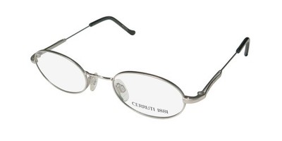 NEW CERRUTI 1881 C1230 EYEWEAR METAL SILVER RETRO 46-21-130 B UNISEX OVAL