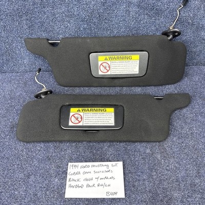 94-04 Ford Mustang  Svt Cobra Sun Visors Left Right Pair OEM Hardtop Black Set