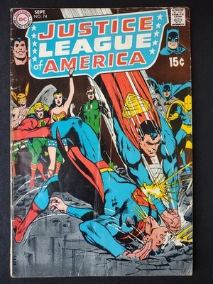 Justice League of America #74 (DC Comics Sept 1969) Where Death Fears to Tread