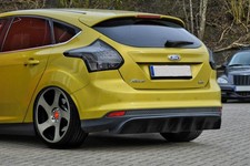 Performance Rear Bumper Diffuser Addon With Ribs Fins For Ford Focus 11-14 Mk3