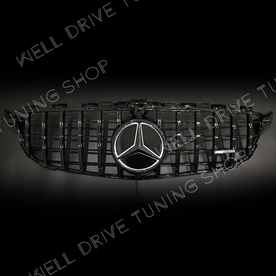 Grille W/Star With Camera Hole For Mercedes Benz W205 19-21 C180 C200 C300 C43 Foto 3 de 4