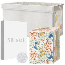 50 Pack 8.3 x 11 Inch Fabric Organizer Comic Book Boards with 200pcs U Shape ...