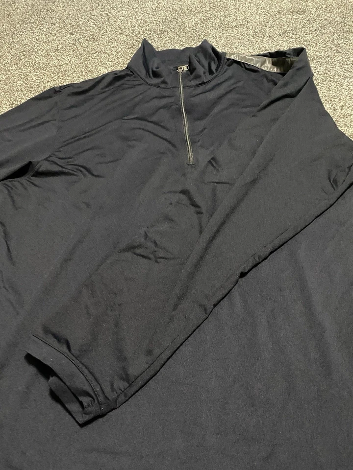 Pullover RLX Ralph Lauren 1/4 Cremallera Rendimiento Golf Elastizado Negro Rayas Para Hombres XXL Foto 4 de 4