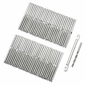 Yessources 1/8 Cable Railing Right and Left Handed Thread Swage Lag Screw 60PCS