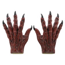 Creepy Halloween Devil Demon Gloves Horror Red Werewolf Zombie Ghost Hallowee...