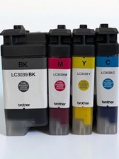 Genuine Brother LC3039 CMYK XXL Ultra High Yield Ink OEM Full Set 4 Pack 04/06