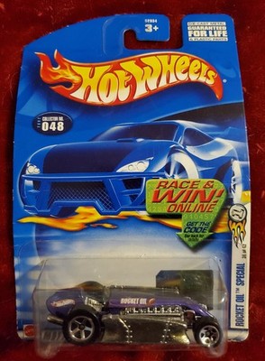 2002 Hot Wheels Rocket Oil Special # 048 Diecast Car with Online Race Code