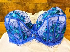 Ann Summers Bra Fuller Bust Non Padded Blue Green Endless Love 38GG NWOT