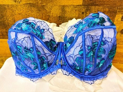 Ann Summers Bra Fuller Bust Non Padded Blue Green Endless Love 38GG NWOT