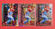 ALEC BURLESON 2025 Topps CHROME PRISM #281, CHROME XFRACTOR #281, and Base #281