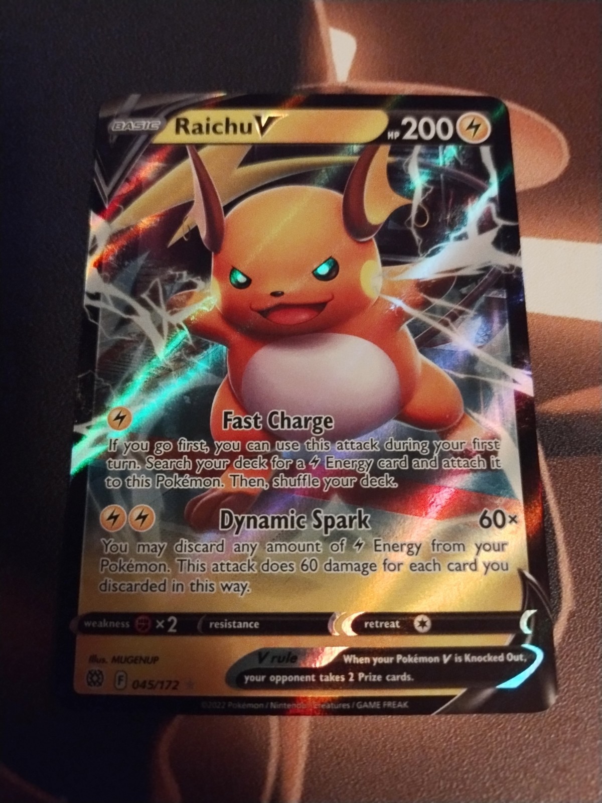 Raichu V 045/172 Swsh09: Brilliant Stars Holo-NM