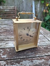 Wm Widdop, Brass Effect, Carriage Clock, Roman Numerals, *Spares & Repairs*
