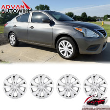 Set Of 4 15wheel Rim Cover Hubcaps For 2007-2025 Nissan Versa Chrome Snap-on Set Of 4 15wheel Rim Cover Hubcaps For 2007-2025 Nissan Versa Chrome Snap-on