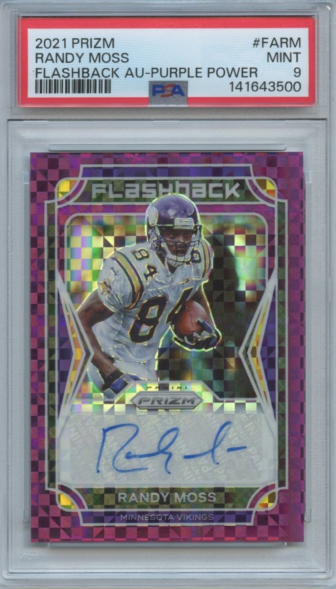 Randy Moss 2021 Prizm Purple Power Auto Autograph Minnesota
