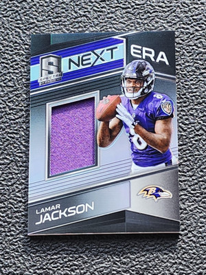 2018 Panini Spectra Lamar Jackson Next Era Rookie Jersey # /199 Baltimore Ravens