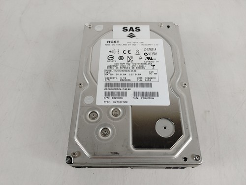 Lot of 5 HGST Ultrastar HUS724030ALS640 3 TB 3.5 in SAS 2 Enterprise Hard Drive - Bild 2 von 6