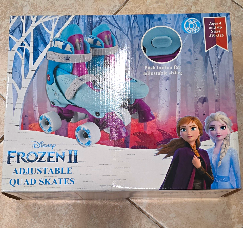 Disney Frozen II Adjustable Quad Skates Girls Youth Size J10-J13 | eBay