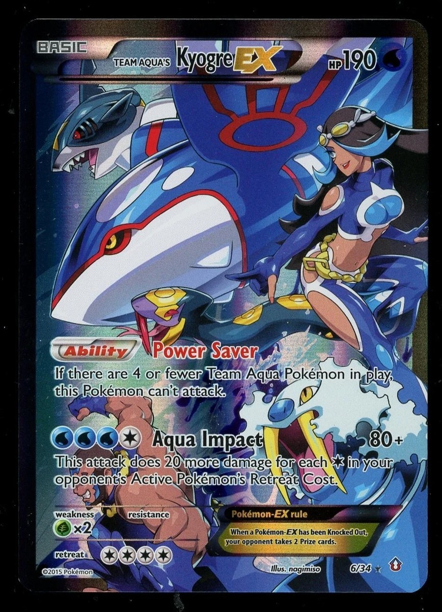 Pokemon Team Aqua's Kyogre EX 6/34 XY Double Crisis Full Art