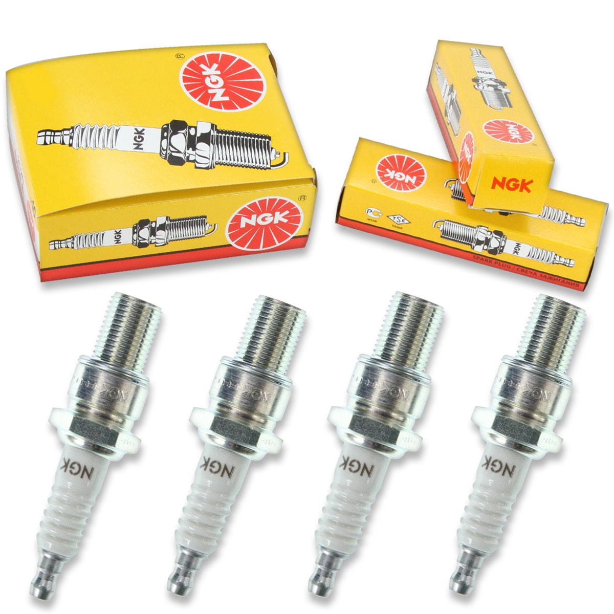 4pcs Rupp TR-650S CDI NGK Standard Spark Plugs 650 3/4 Reach Kit Set Engine gx