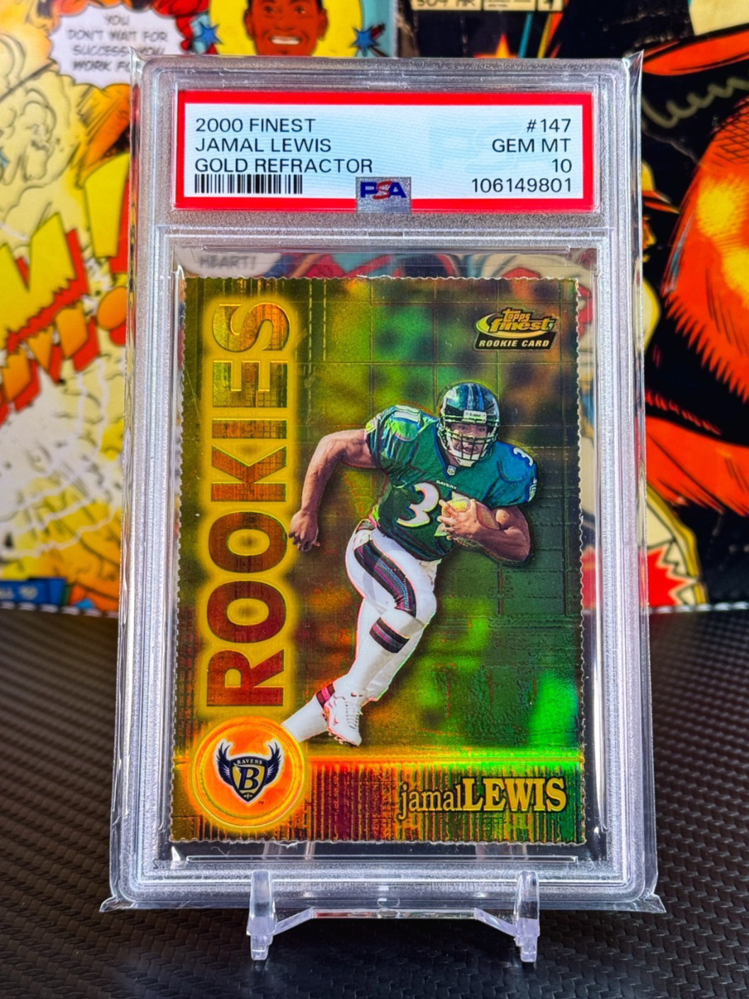 Jamal Lewis Finest #147 Gold Refractor