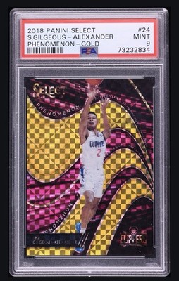 2018 Select Phenomenon Gold Shai Gilgeous-Alexander ROOKIE /10 #24 PSA 9 MINT