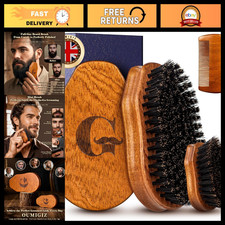 Handmade Beard Brush  Comb Set for Men  Premium Grooming Kit, British Craftsma