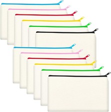 Multi-Use Canvas Zipper Pouch Cosmetic, Travel Toiletry, Pencil Storage