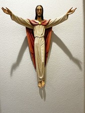 Vatican Quality by Demetz’s, Italy. Handcrafted, 3D, Risen Christ, Wall Hanging.