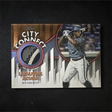 Topps Series 1 2026 Luisangel Acuna Mets City Connect Swatch Red #CC-LAC /5