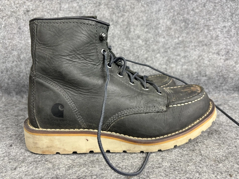 Женские сапоги Carhartt размер 8,5 черные мокасины на танкетке с мягким носком рабочие кожаные FW6177 - Изображение 4 из 4