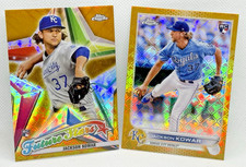 Lot 2x Jackson Kowar 2022 Topps Chrome Logofractor Gold Refractors /50 Rookie RC