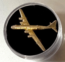 Vtg Boeing B-29 Superfortress Bomber Airplane Pin; 1/10 10K GF; WWII & Korea War