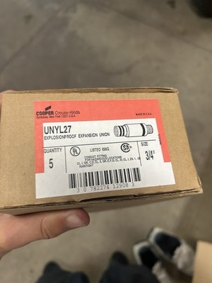 Cooper Crouse-Hinds UNYL27 Explosionproof Expansion Union 3/4''