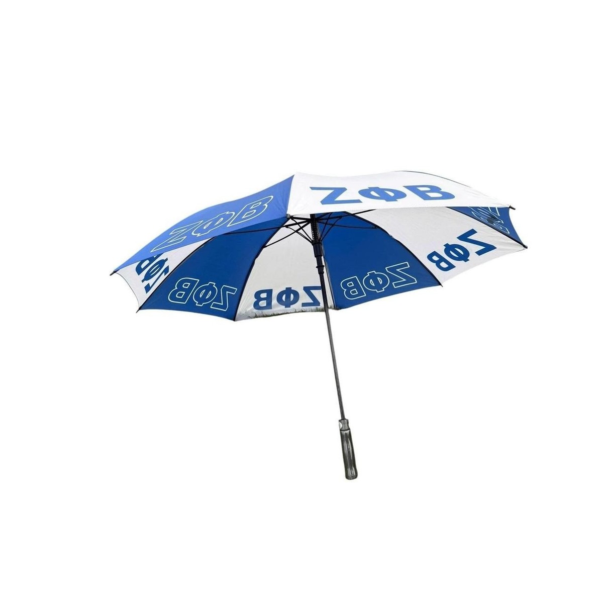 Zeta Phi Beta Large Umbrella | 27 Inch Blue White Sorority Umbrella | Greek Gift View 3
