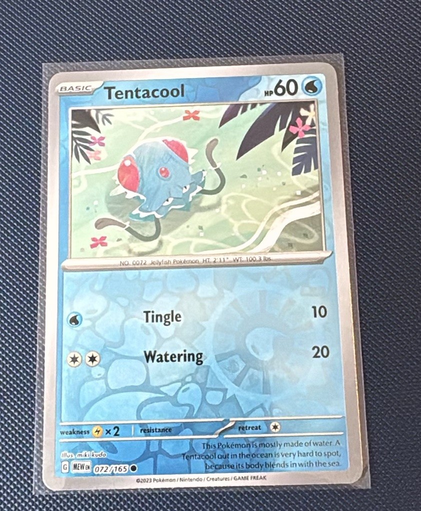 Tentacool 072/165 Reverse Holo NM Pokemon Card Scarlet & Violet 151