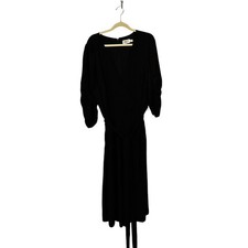 Eliza J Black Sleeveless Faux Wrap Wide Leg Jumpsuit Waist Belt Womens Size 24W