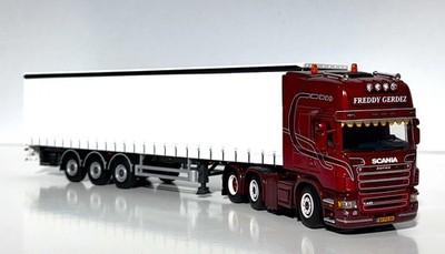Scania R5 topline 6x2 curtainside trailer ''Freddy Gerdez''  WSI truck models 1:50