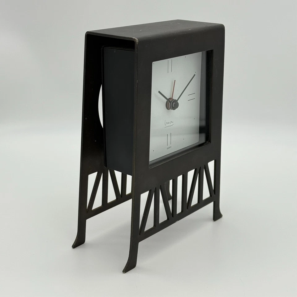 Vintage Post Modern 1980s Michael Graves Thebes Square Mantel Desk Alarm Clock - Image 3 of 4