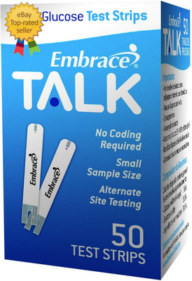 Embrace Blood Glucose Test Strips 50 Count Diabetic Testing Supplies Sealed