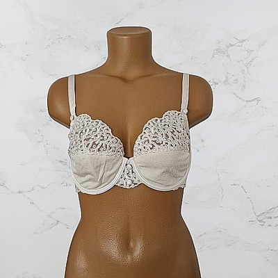 Ravage Lingerie Luxus Bügel BH Creme Tüllspitze Gr  75 C aus Sylter Boutique Neu