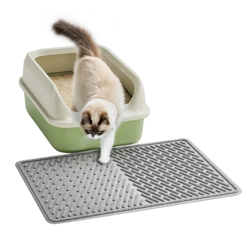 Pieviev Katzenstreu Fangmatte, 23′′×17′′ V-förmiger Kanal & Netzstreu Capt...
