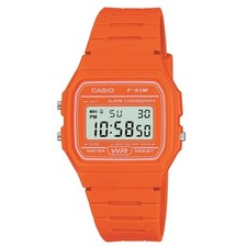 BRAND New Casio Watch F-91WC-4A2 Unisex Retro Collection Digital-Orange