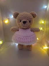 Handmade Crochet Bear With Dress