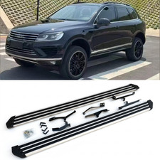 For VW Touareg MK3 19+ Running Boards Side Steps Set Silver Black New Accessory