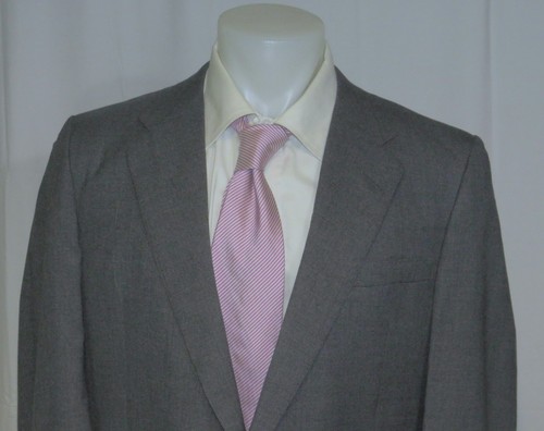 Chester Barrie Savile Row Gray Barathea Two Button Su… - Gem