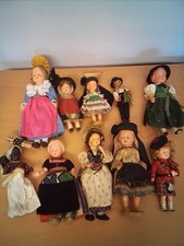 10 Vintage National Traditional Dress Souvenir Dolls Collection Job Lot Bundle  