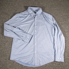 Rhone Shirt Mens Medium Blue Classic Fit Check Dress Button Front Long Sleeve