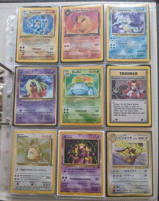 TCG Pokemon Karten Sammlung Vintage Holo 1. Edition Bisaflor 15/102 Mewtu Rocket