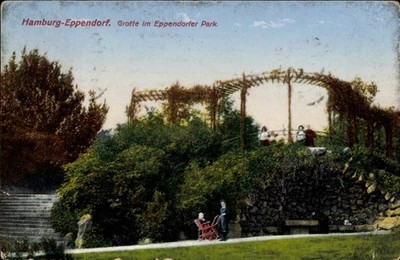 Ak Hamburg Nord Eppendorf, Partie bei der Grotte im Eppendorfer Park - 4241361